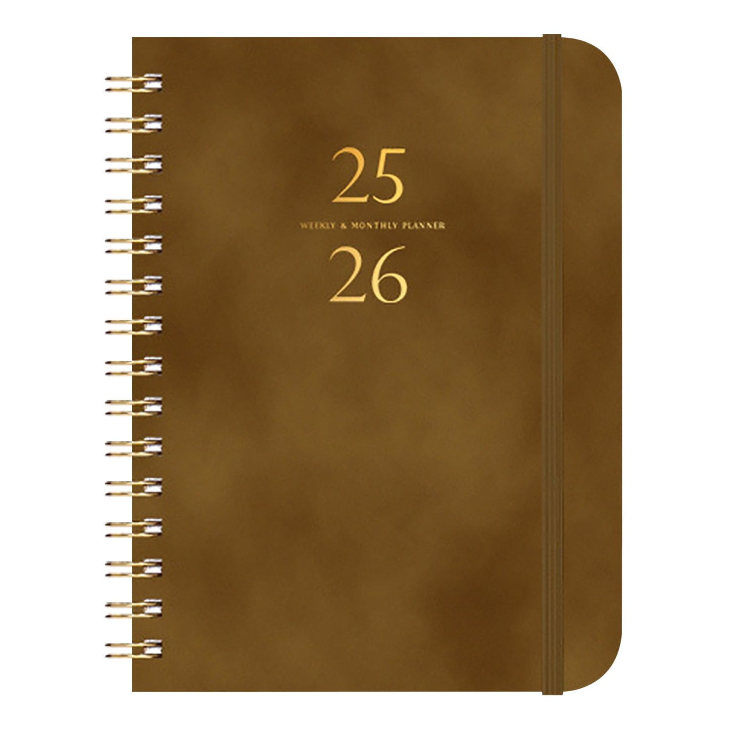 Darzheoy 2025-2026 Planner, Academic Planner 2025-2026 from July 2025, June 2026, Weekly & Monthly Planner Spiral Bound with 12 Monthly Tabs Brown