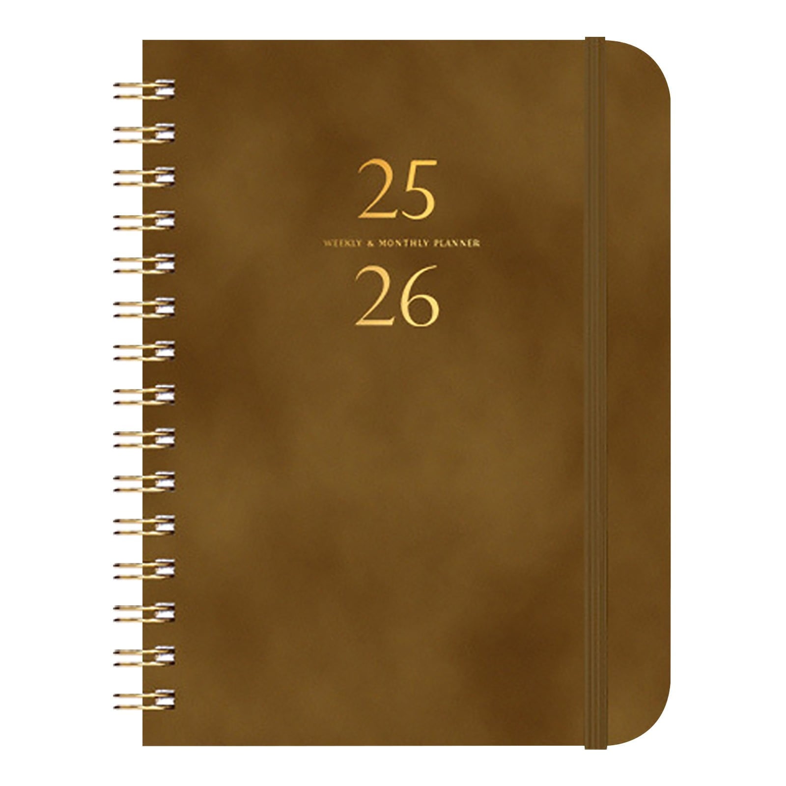 Darzheoy 2025-2026 Planner, Academic Planner 2025-2026 from July 2025, June 2026, Weekly & Monthly Planner Spiral Bound with 12 Monthly Tabs Brown