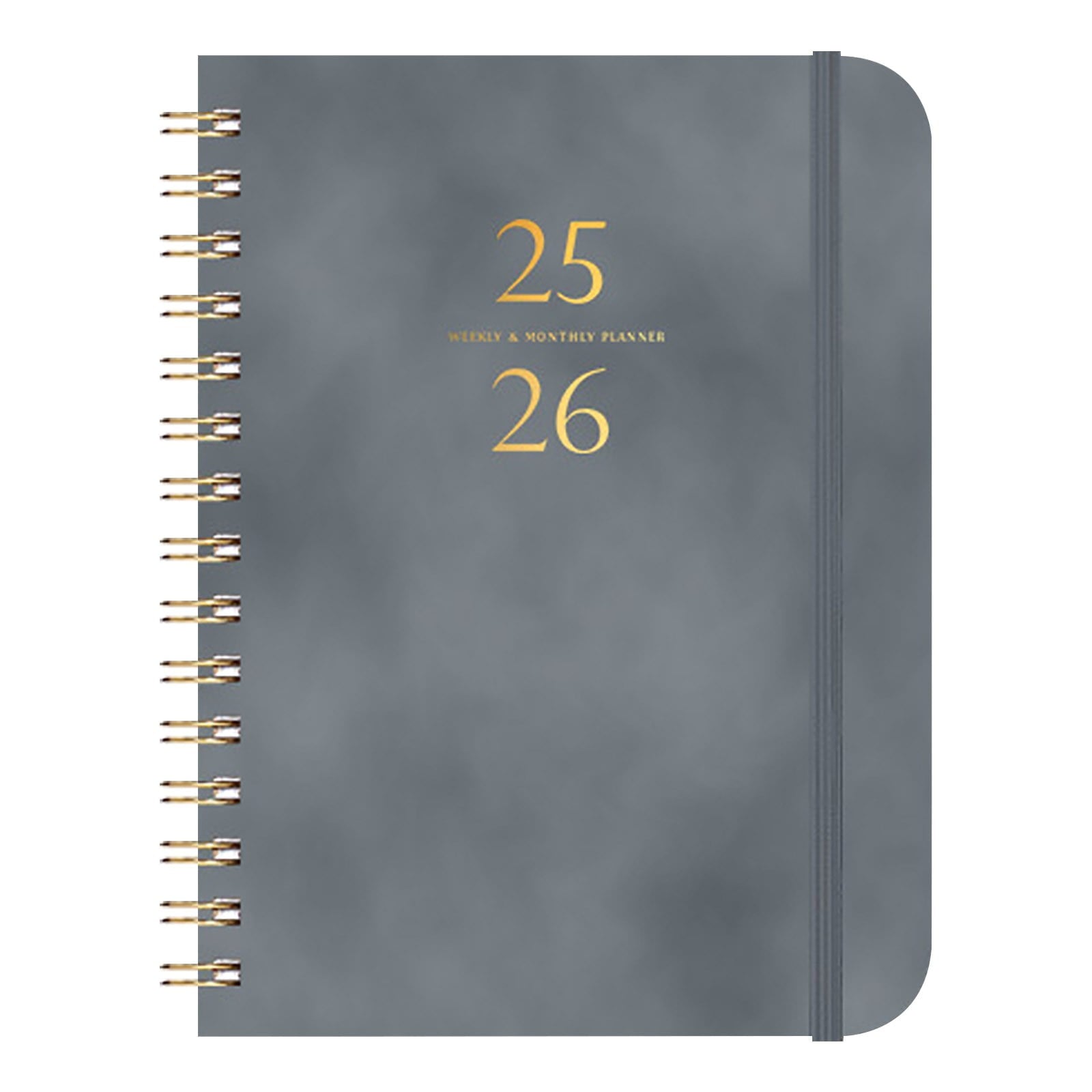 Darzheoy 2025-2026 Planner, Academic Planner 2025-2026 from July 2025, June 2026, Weekly & Monthly Planner Spiral Bound with 12 Monthly Tabs Gray