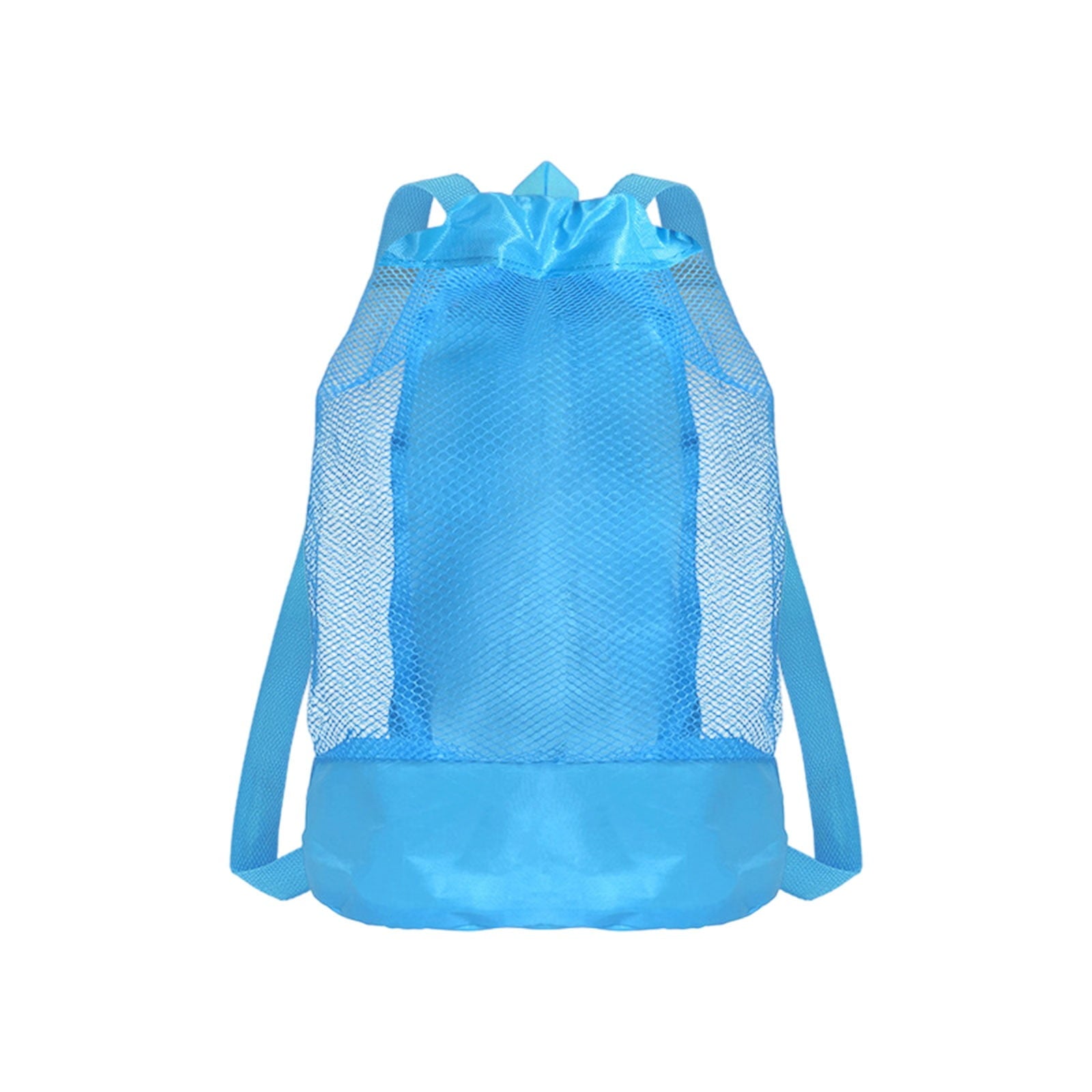 Darzheoy Swim Bag Mesh Drawstring Backpack Beach Backpack for Swimming, Gym, and Workout Gear Blue