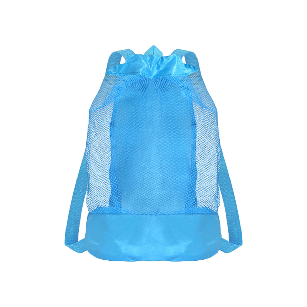 Darzheoy Swim Bag Mesh Drawstring Backpack Beach Backpack for Swimming, Gym, and Workout Gear Blue