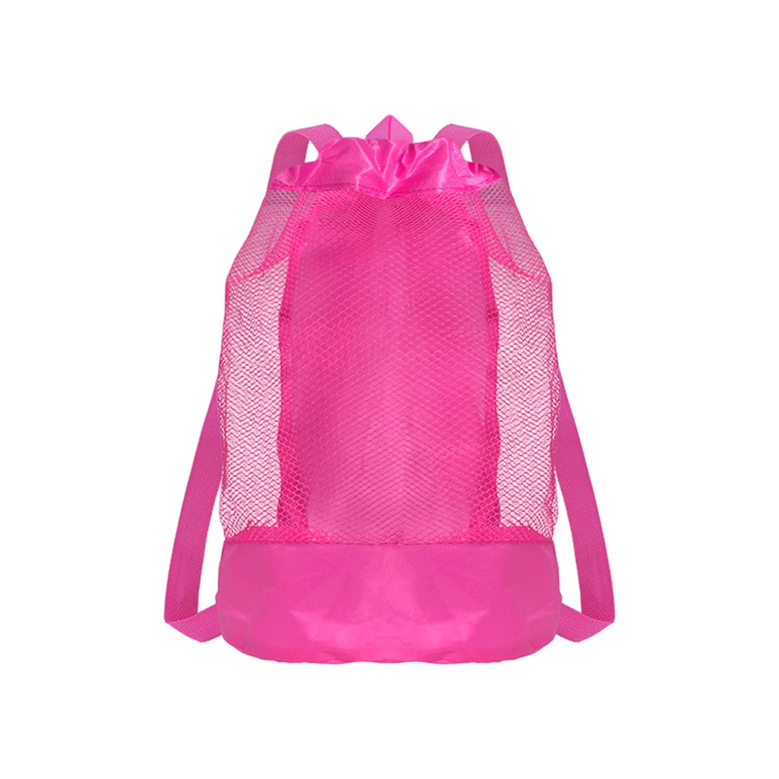 Darzheoy Swim Bag Mesh Drawstring Backpack Beach Backpack for Swimming, Gym, and Workout Gear Hot Pink