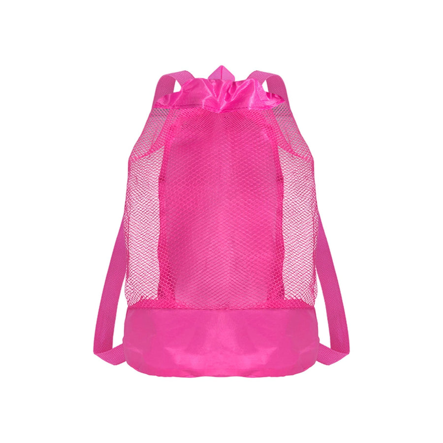 Darzheoy Swim Bag Mesh Drawstring Backpack Beach Backpack for Swimming, Gym, and Workout Gear Hot Pink