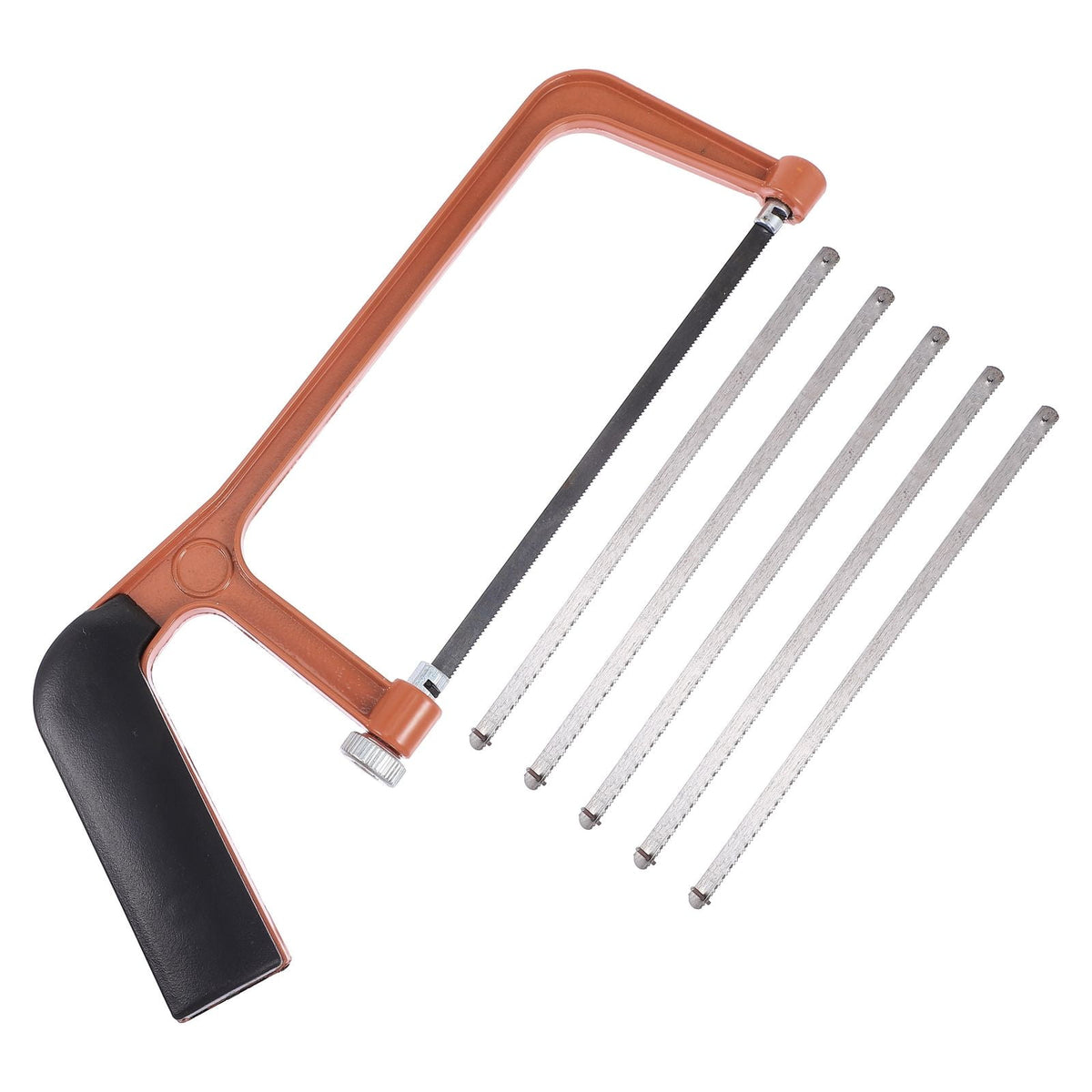 SKISUNO Orange Mini Hacksaw Set for Kids and Gardeners, Compact Hand Saw for Precise Cutting and Craft Projects