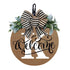 Darzheoy Initial Last Name Year Round Front Door Wreath, Welcome Sign Garland with Bow & Eucalyptus, Personalized Creative 26 Letter Farmhouse Wreath for All Seasons K
