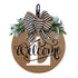 Darzheoy Initial Last Name Year Round Front Door Wreath, Welcome Sign Garland with Bow & Eucalyptus, Personalized Creative 26 Letter Farmhouse Wreath for All Seasons L