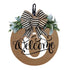 Darzheoy Initial Last Name Year Round Front Door Wreath, Welcome Sign Garland with Bow & Eucalyptus, Personalized Creative 26 Letter Farmhouse Wreath for All Seasons O