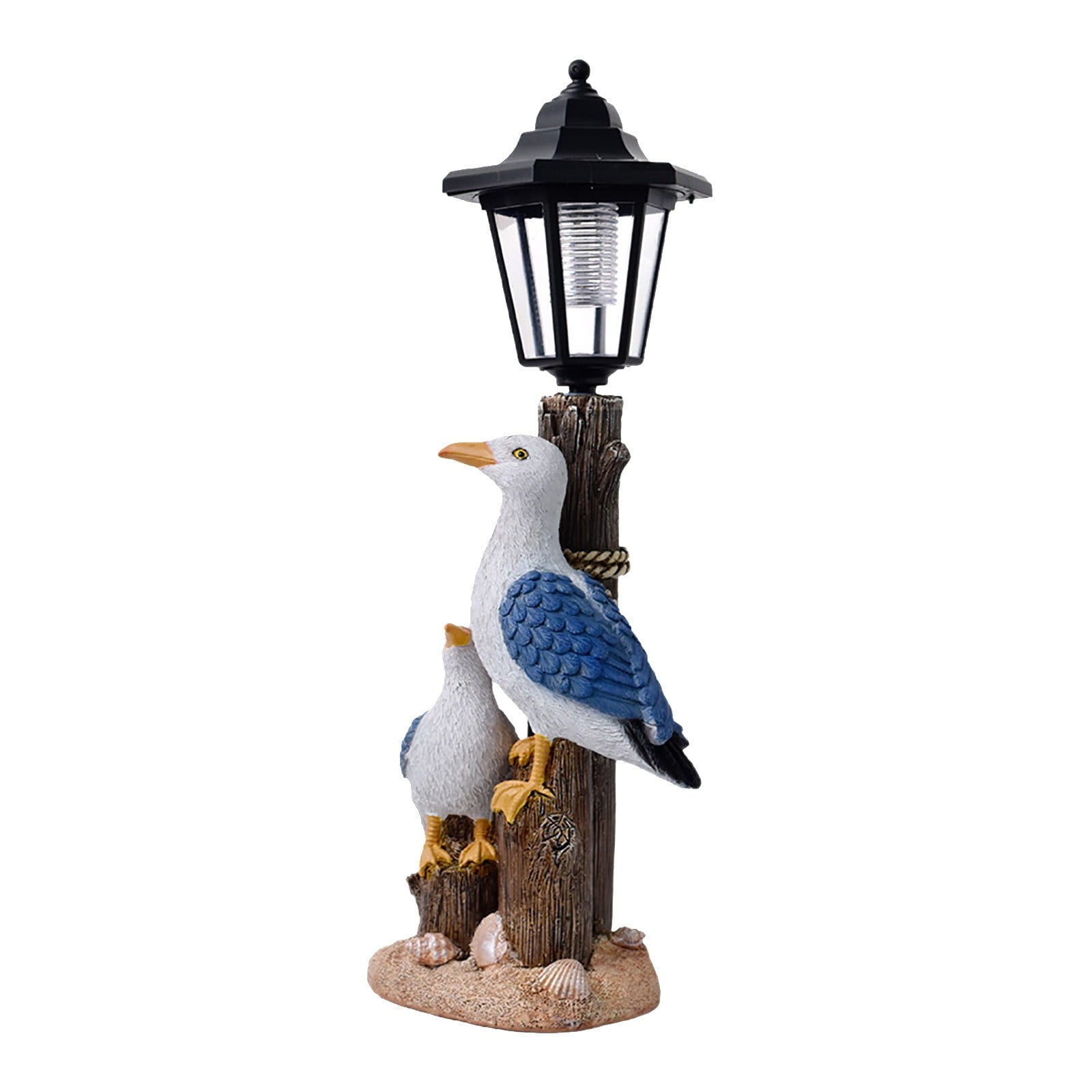 Darzheoy Pelican Garden Statue with Solar Lantern Pelican Solar Light for Outside Decor Sculptures & Statues Lights for Lawn Decor B