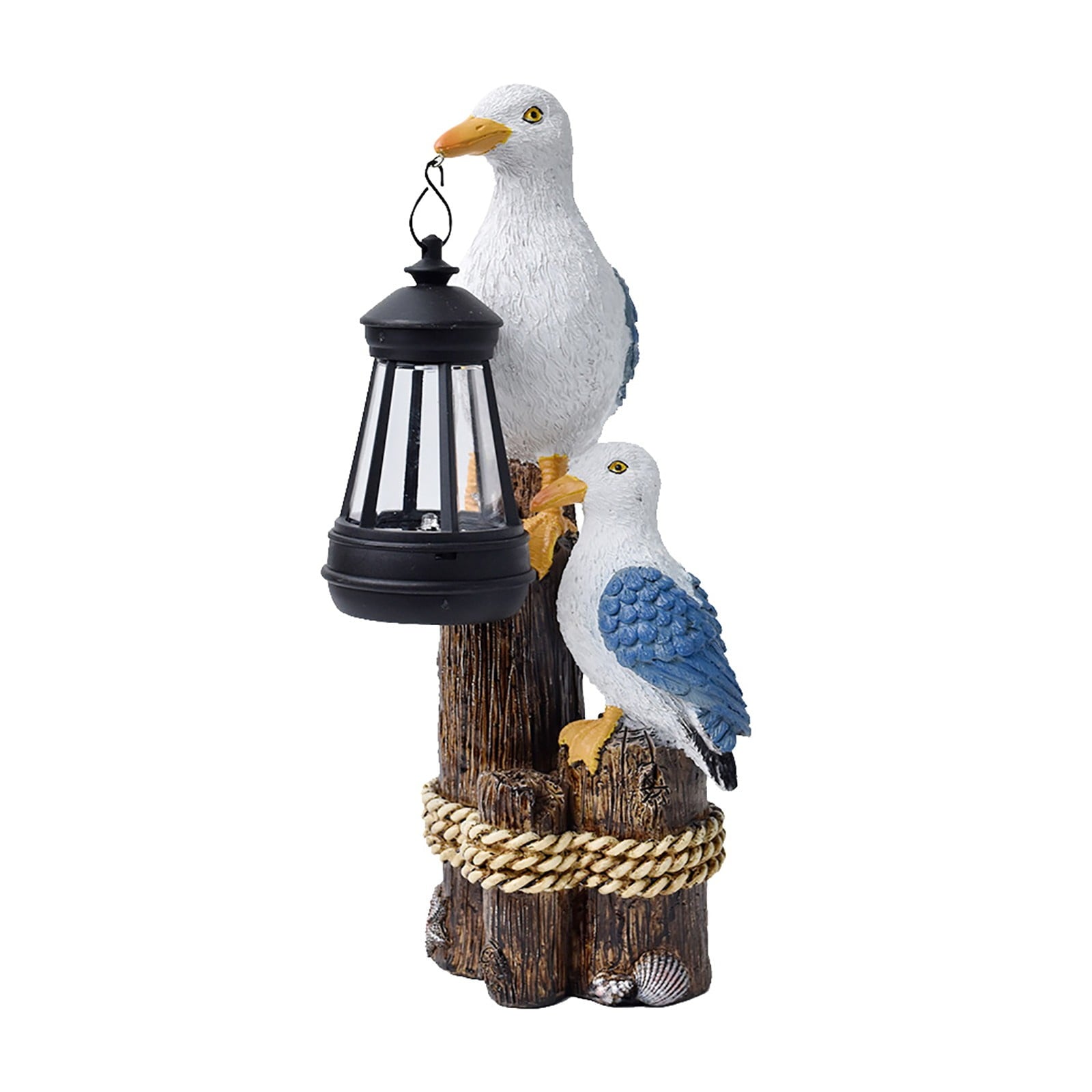 Darzheoy Pelican Garden Statue with Solar Lantern Pelican Solar Light for Outside Decor Sculptures & Statues Lights for Lawn Decor D