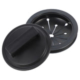 HOOWIFFY 2-Pack Garbage Disposal Sink Guard in Black ABS Plastic, 6.25 x 5.05 x 3.5 Inches, Protector for Home Kitchen