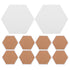 HOOWIFFY 10Set White Ceramic Hexagonal Coasters with Nonslip Heat Resistant Surface for Sublimation