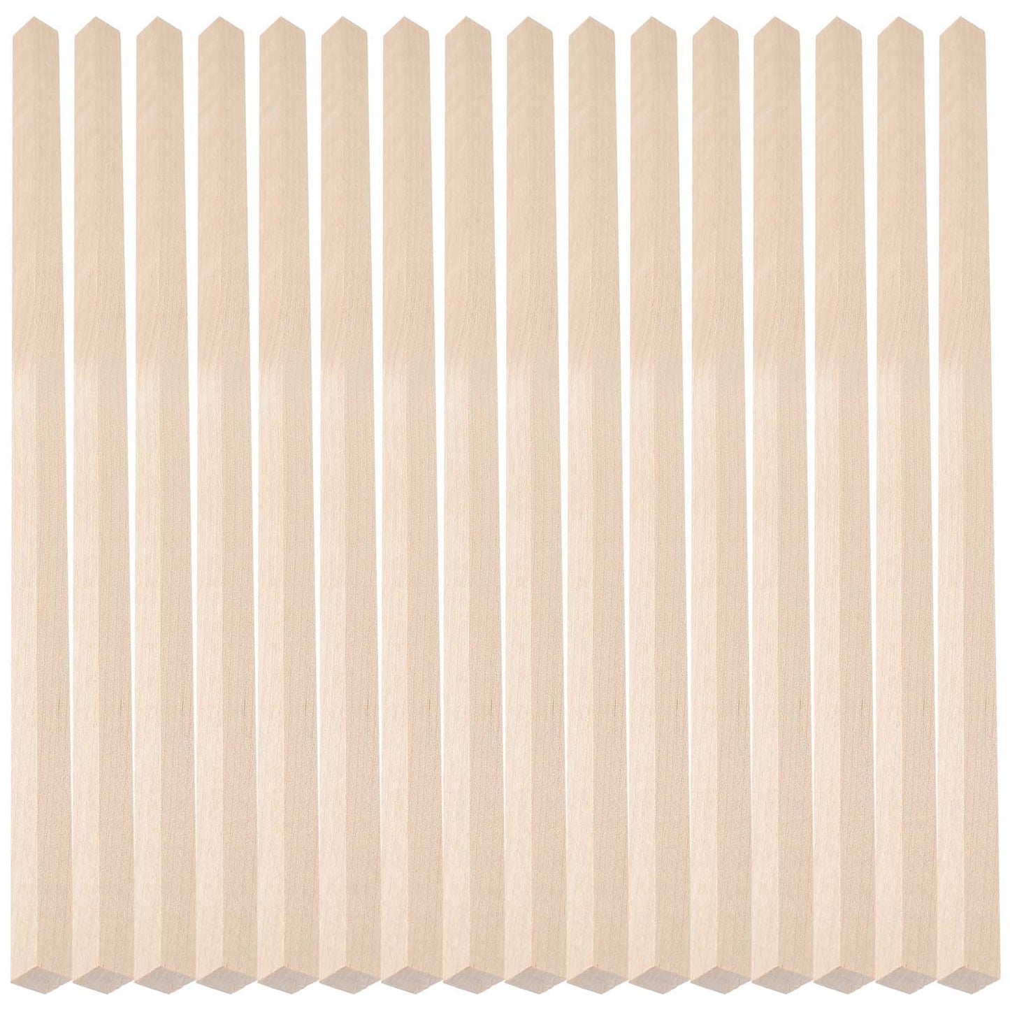 HOOWIFFY 20Pcs Beige Wooden Dowel 1.6X0.4X0.4In Square Dowels For