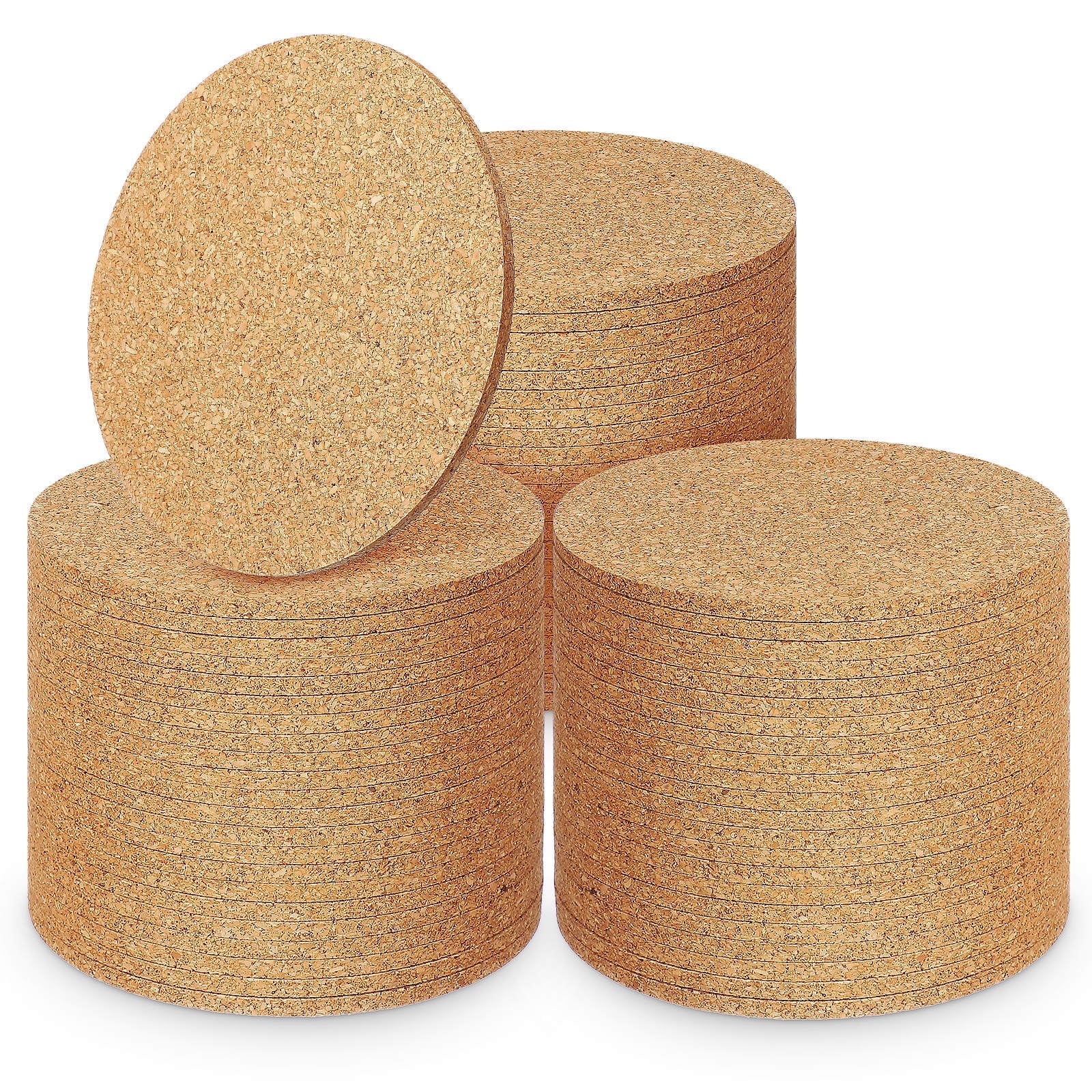 HOOWIFFY Cork Coasters Bulk Cork Coasters For Drinks 100Pcs