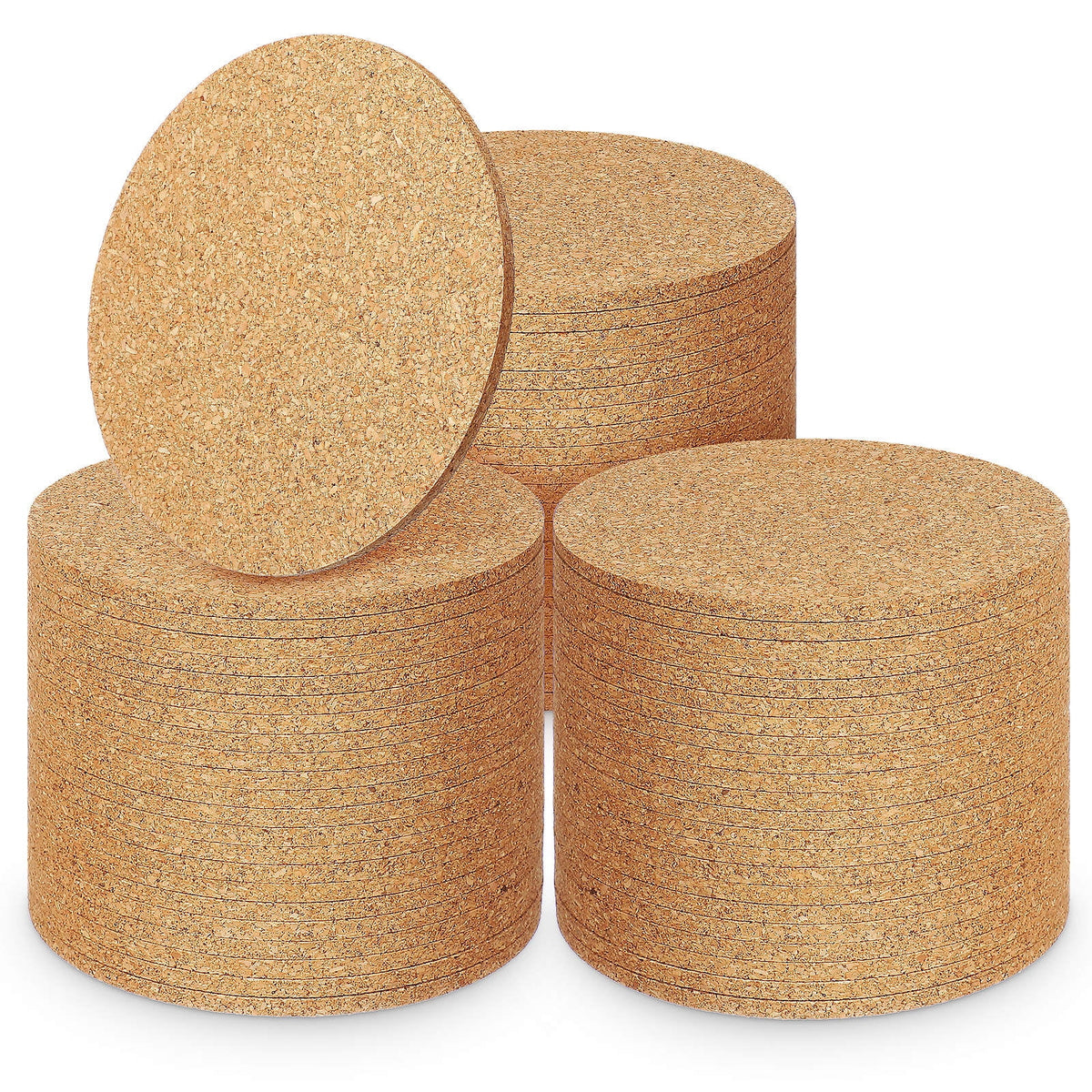 HOOWIFFY Cork Coasters Bulk Cork Coasters For Drinks 100Pcs