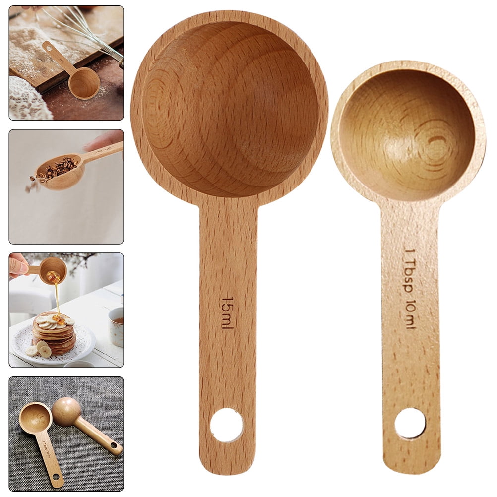 HOOWIFFY 2-Pack Coffee Ground Scoop Multi-Function Measuring Spoon for Kitchen and Coffee Brewing