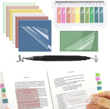 Darzheoy 9Pcs Transparent Sticky Notes, Clear Sticky Notes, Waterproof Translucent Sticky Note Pads for Books Annotation, Clear Post it Notes for Bible Study, Office Multicolor