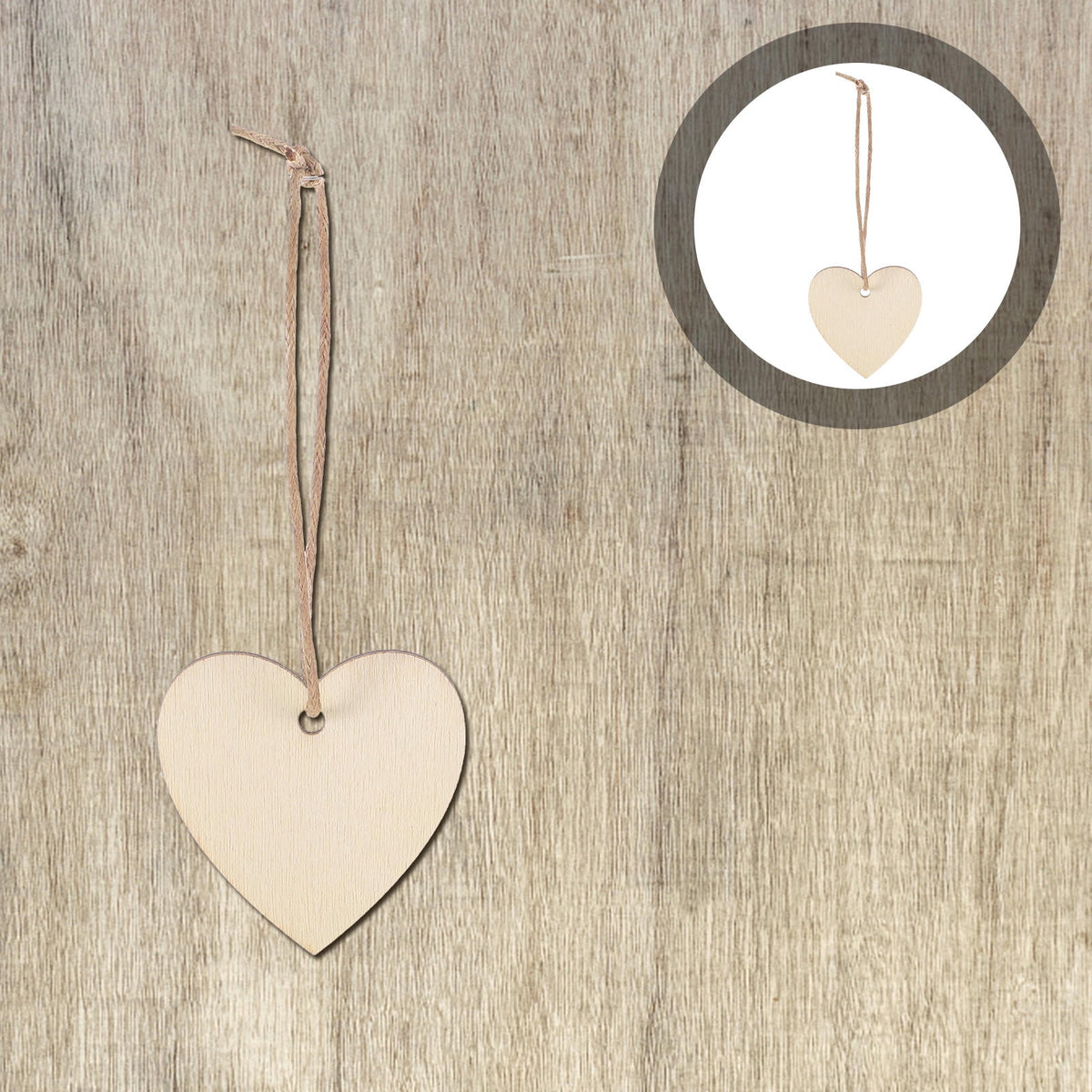 HOOWIFFY 200Pcs Unfinished Wooden Heart Shapes for Crafts, Wood Embellishments and Decorations