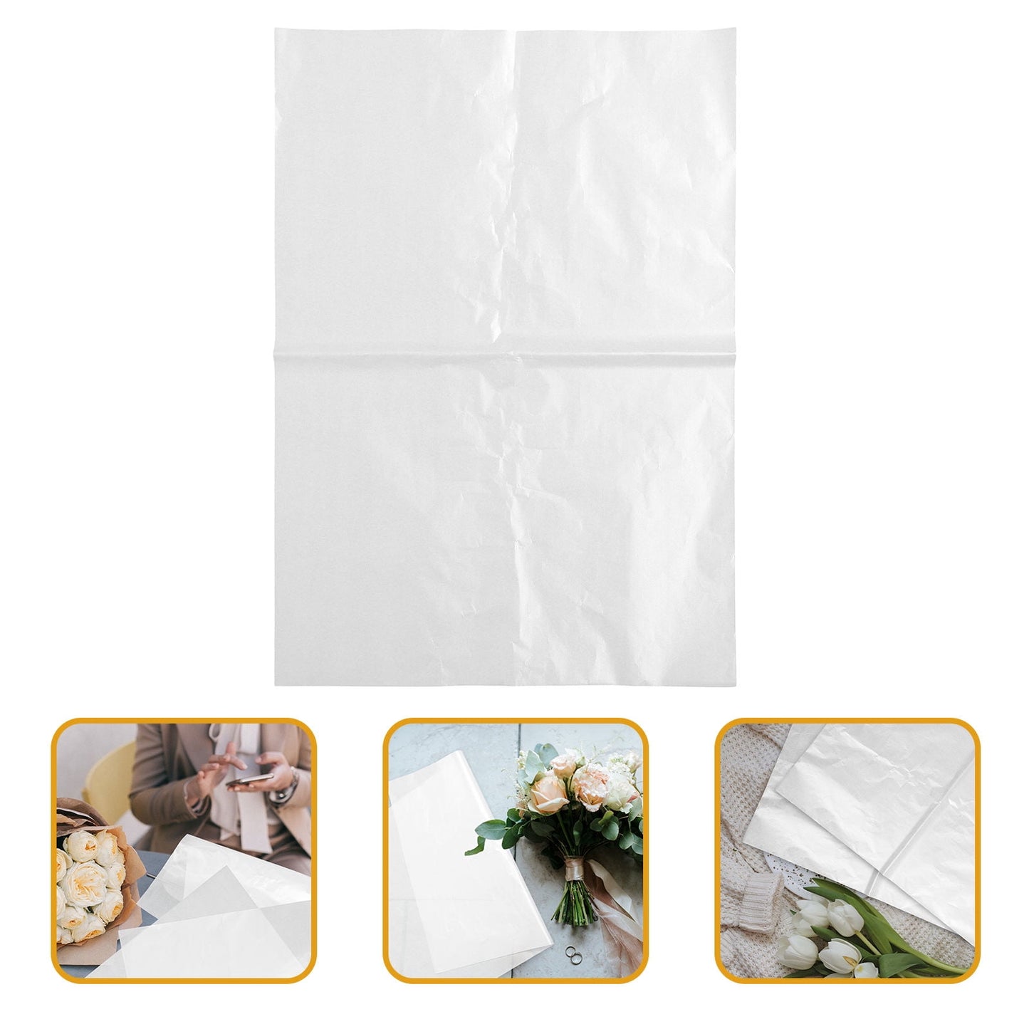 HOOWIFFY Creative White Wrapping Tissue Paper 20 Sheets Wrap for Presents and Crafts