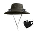 Darzheoy Solar Fan Hat Wide Brim Solar Fan Hat Outdoor Wide Brim Sun Hat with Solar Fan Fishing Hat, Removable & USB Charging Fan C-Green