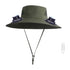 Darzheoy Solar Fan Hat Wide Brim Solar Fan Hat Outdoor Wide Brim Sun Hat with Solar Fan Fishing Hat, Removable & USB Charging Fan D-Green