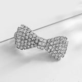 WHAMVOX 4-Pack Rhinestone Bow Hair Clips Sparkling Crystal Barrettes Wedding Bridal Hair Accessories for Women and Girls