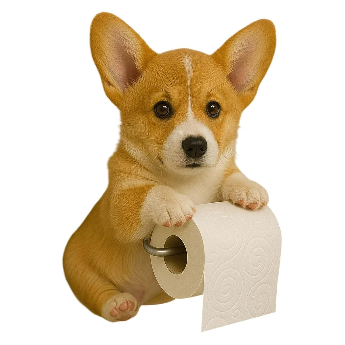 Darzheoy Dogs Toilet Roll Holder Series, 3D Resin Cute Dog Towel Rack, Wall Mouted Toilets Paper Storage Dispenser for Home Bathroom Kitchen G