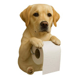 Darzheoy Dogs Toilet Roll Holder Series, 3D Resin Cute Dog Towel Rack, Wall Mouted Toilets Paper Storage Dispenser for Home Bathroom Kitchen J