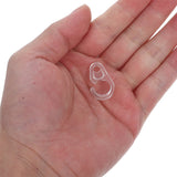 HOOWIFFY 30Pcs Curtain Hoops Transparent Plastic for Effortless Installation Home Decor