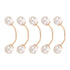 HOOWIFFY 5pcs No Sew Chest Brooch Set with Multi Artificial , Anti Exposure Decorative Pins for Women Shirts