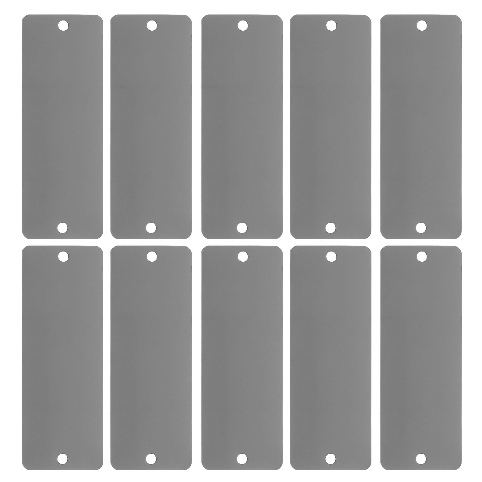 HOOWIFFY Black Stainless Steel Engraving Blanks Name Plates for Outdoor Decor, Metal Tags for Crafts and Projects
