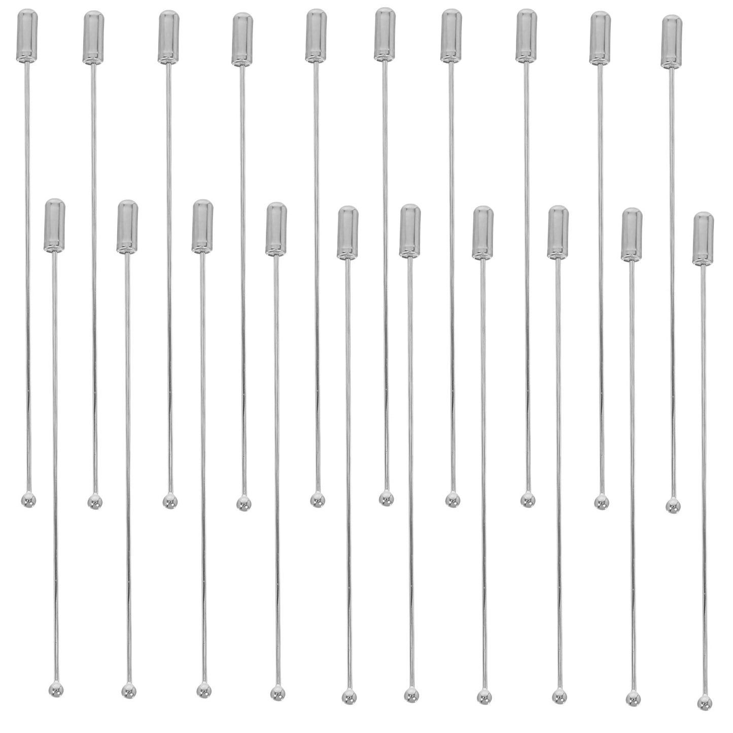 HOOWIFFY Stainless Steel Stick Pins for Crafts and Hats, Elegant and Portable, 20 Pieces