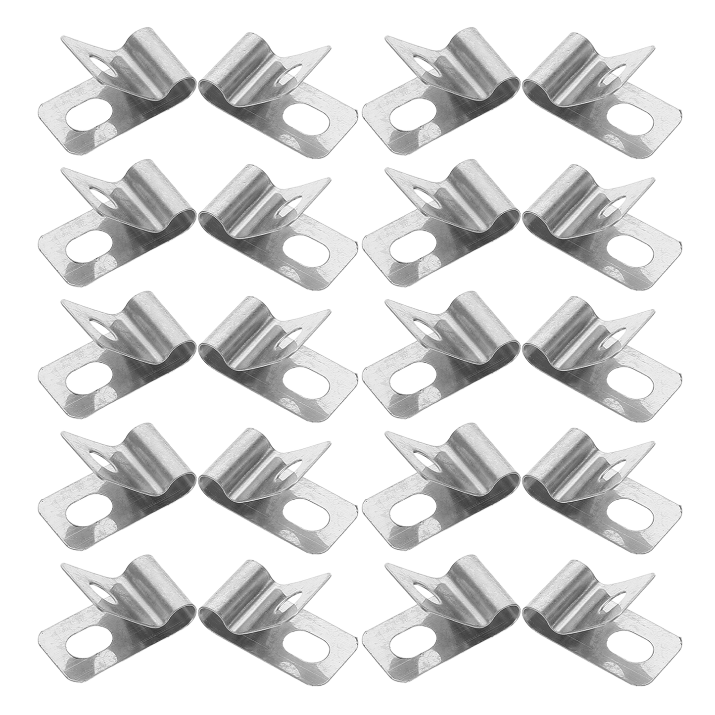 HOOWIFFY 100Pcs Stainless Steel Metal Wire Fence Clips for Quick and Easy Installation Fixing Accessories