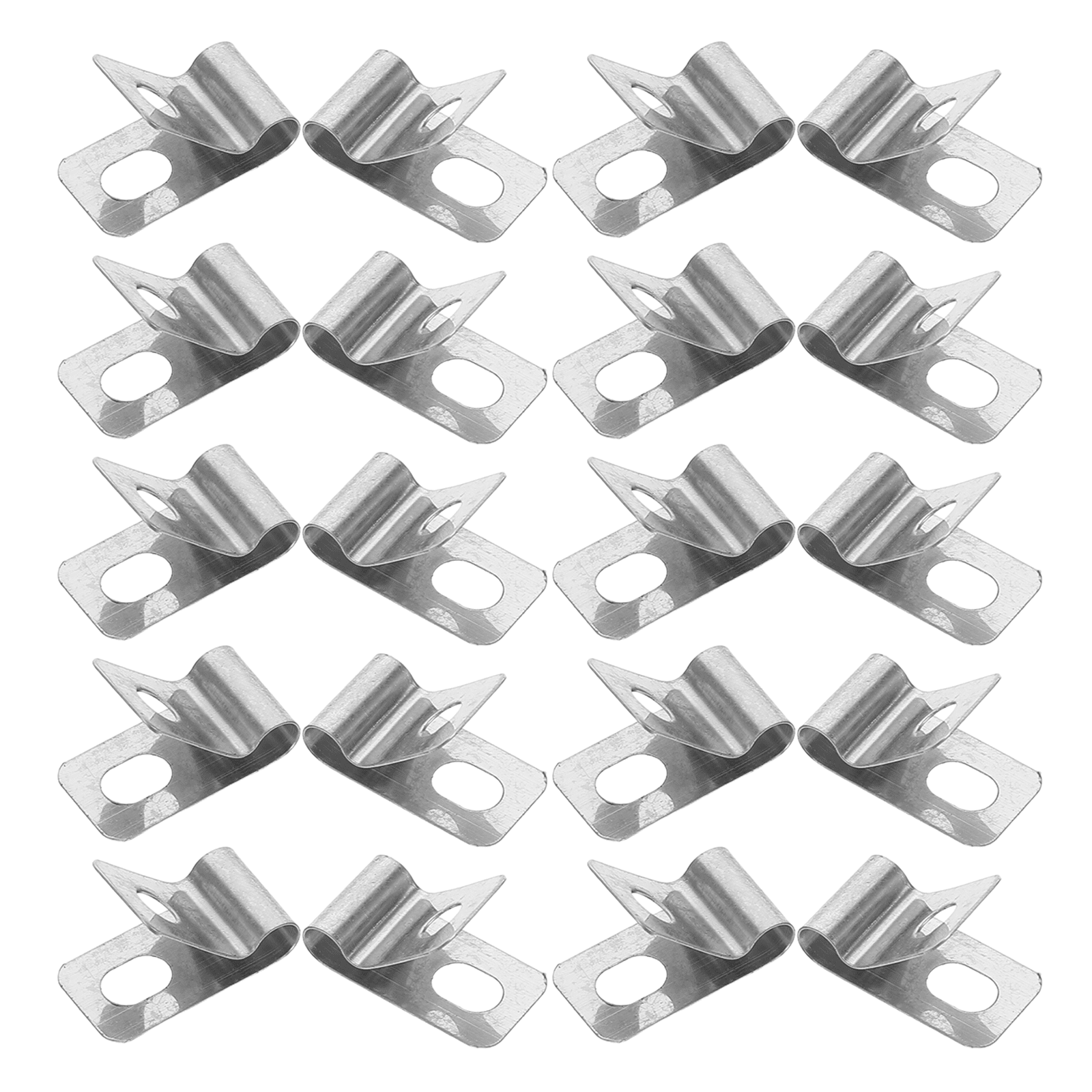 HOOWIFFY 100Pcs Stainless Steel Metal Wire Fence Clips for Quick and Easy Installation Fixing Accessories