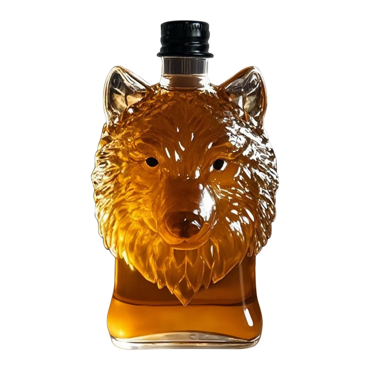 Darzheoy Wolf Whiskey Bottle, Funny Wolf Whiskey Bottle, 3D Wolf Shape Glass, Wine Decanter for Men Dad, Home Bar Dachshund Lover Decor E