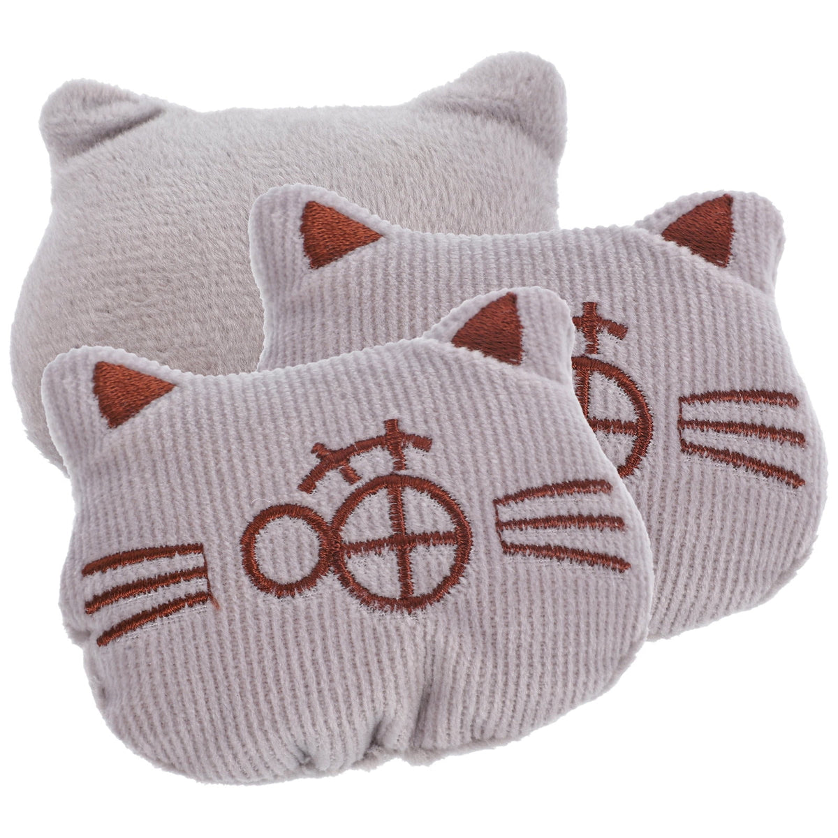 HOOWIFFY 3Pcs Chewing Toys Cat Plush Catnip Toys Multi Plush Stress Relief Indoor Cat