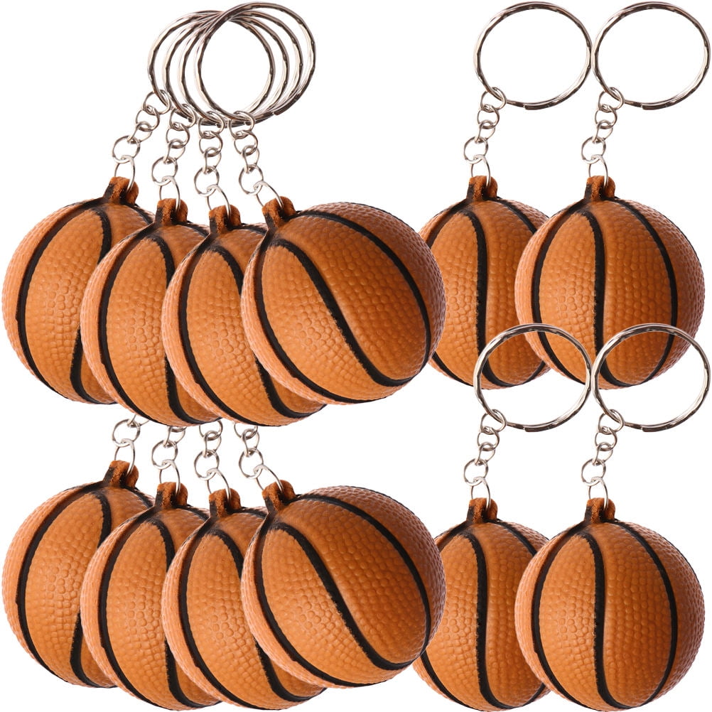 HOOWIFFY 24pcs Basketball Party Favors Simple Design Alloy Key Decoration for Adults