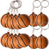 HOOWIFFY 24pcs Basketball Party Favors Simple Design Alloy Key Decoration for Adults