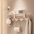 Darzheoy Wall Mounted Coat Rack with Shelf, 14 inches White Wood Floating Shelf for Entryway, Bathroom, Bedroom S