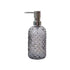 Darzheoy Glass Soap Dispenser 15 Oz for Bathroom Kitchen, Hand Soap/Lotion Dispenser with Plastic Pump Gray