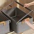 Darzheoy Large Foldable Storage Box with Lids Fabric Storage Cube Organizer Cloth Containers Bins Baskets for Closet Clothes Clothing Bed Room Gray