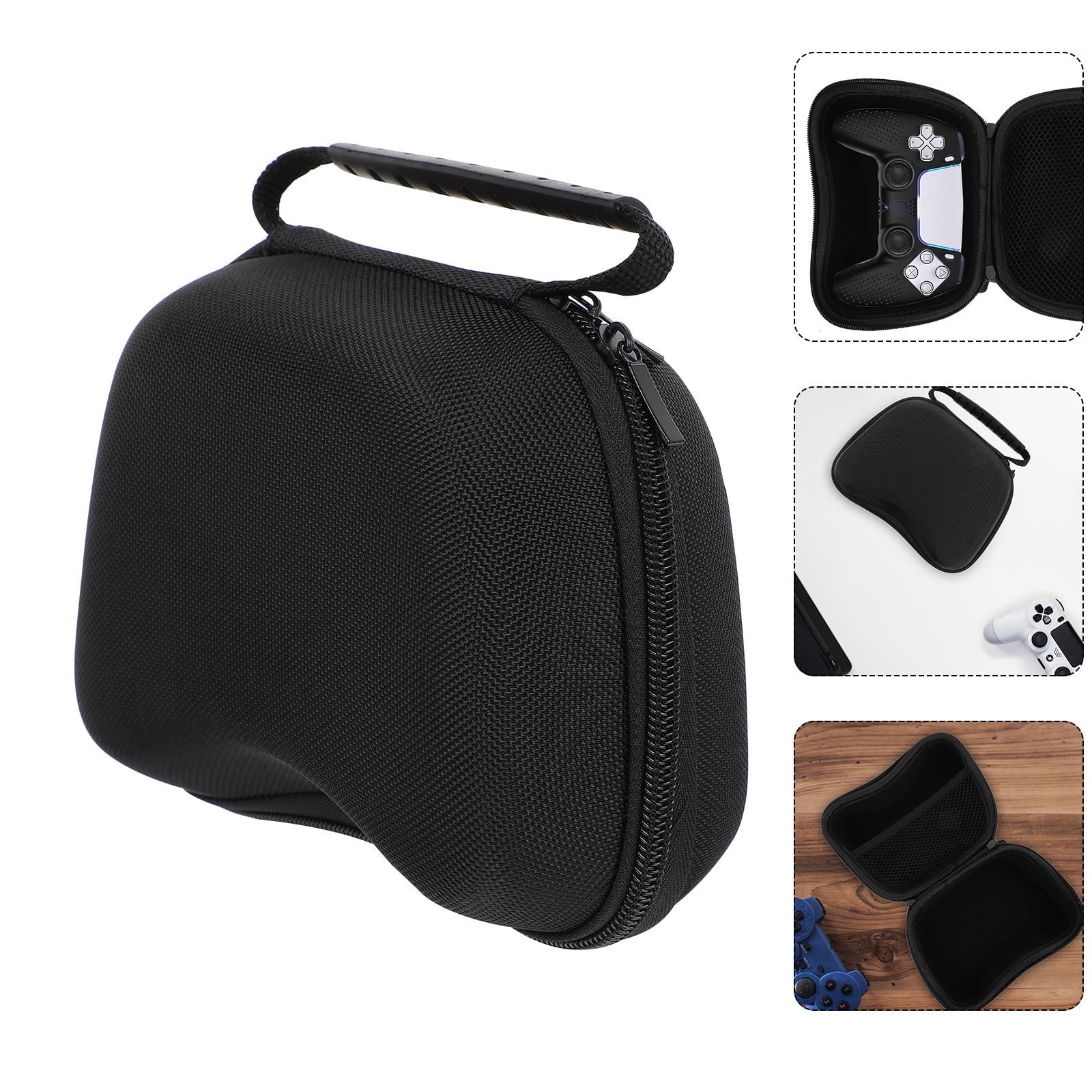 HOOWIFFY Black Game Controller Protective Case with EVA Material, Scratch-Resistant and Shockproof Lining for Enhanced Safety