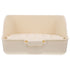 HOOWIFFY Pet Litter Box White Plastic, Durable for Rabbit and Small Animal Use