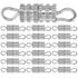 HOOWIFFY 50Pcs Jewelry Connector Clasp with Safety Screw Lock for Bracelets