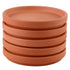HOOWIFFY Chocolate Red Clay Flower Pot Tray for Indoor Outdoor Use 5Pcs