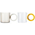 HOOWIFFY 2Pcs Reusable Bathroom Mouthwash Cups with Handle Large Capacity As Material Drinking Tumblers