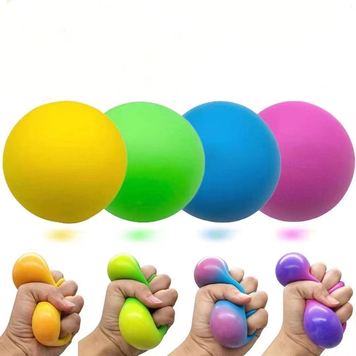 Darzheoy Squeeze Glitter Ducks Fidget Toys Pack Stress Relief Sensory Toys for Kids Adults Anxiety Relief Squeeze Toys (Random, 1pc) Multicolor