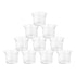 WHAMVOX Clear Glass Votive Candle Holders for Romantic Atmosphere Suitable for Home Decor Party Wedding 10 Pieces