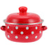 HOOWIFFY Red Enamel Pot - Daily Use Cookware for Kitchen, Versatile and Easy to Clean