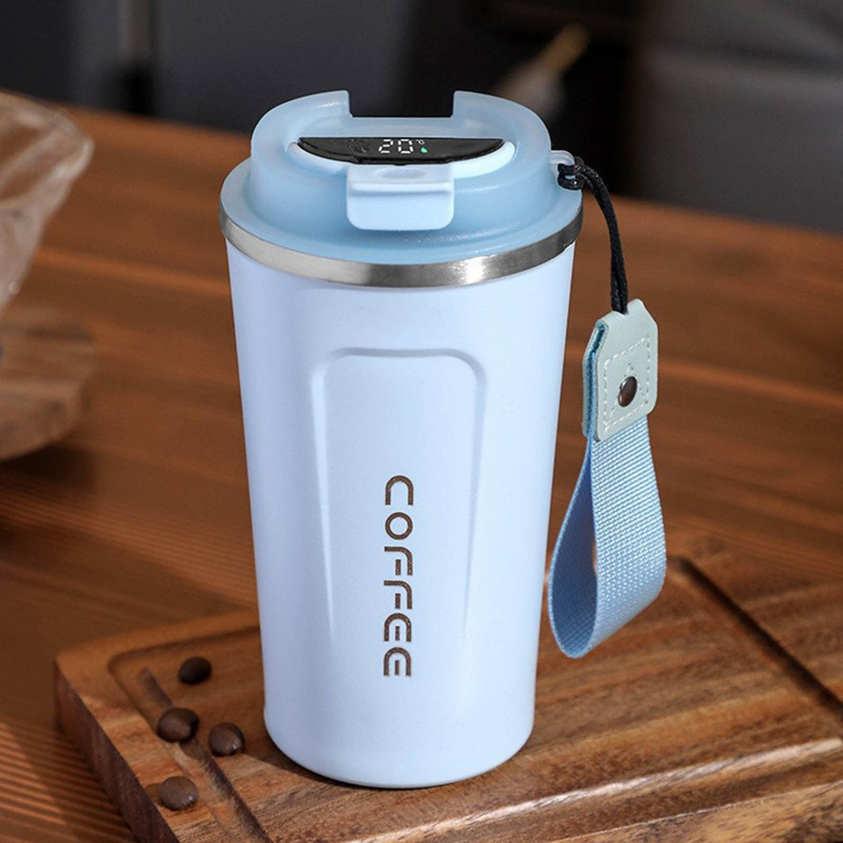 Chmadoxn Stainless Steel Vacuum Insulated - Coffee Travel Mug Spill Proof with Lid - Coffee Cups for Keep Hot/Ice Coffee,Tea and Beer Blue