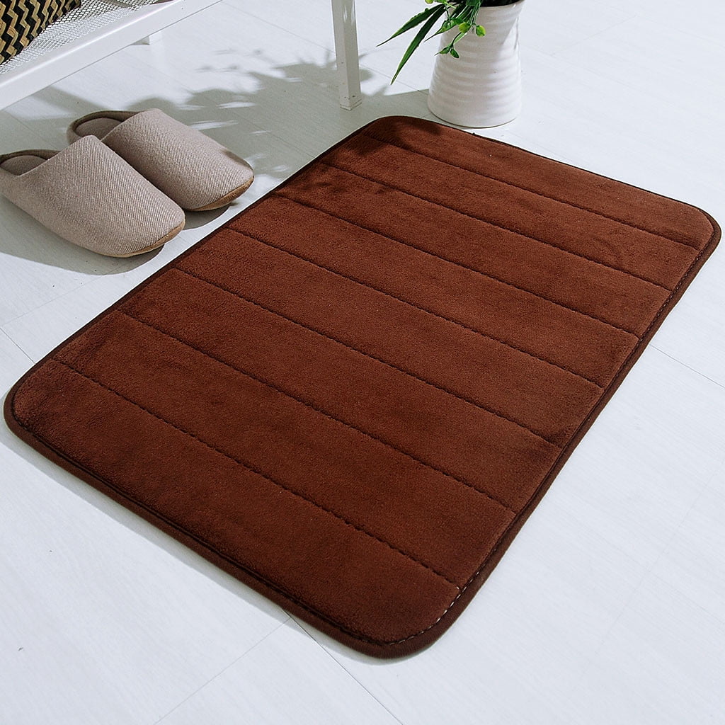 Lksixu Water Absorbent Shower Mat, Thick Bath Rugs for Bathroom Non Slip Ultra Soft Bathroom Rugs for Bathroom Floor & Tub(17 X 24in) 17" x 24" Coffee